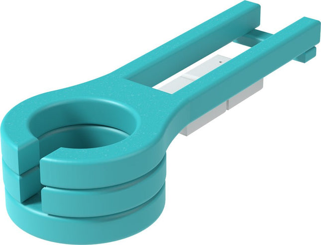 LuxCraft Poly Cup Holder (Aruba Blue & White) Slide-Out.
