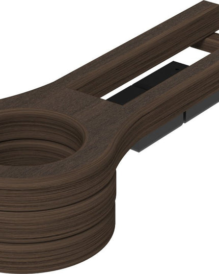 LuxCraft Poly Cup Holder (Brazilian Walnut & Black) Slide-Out.