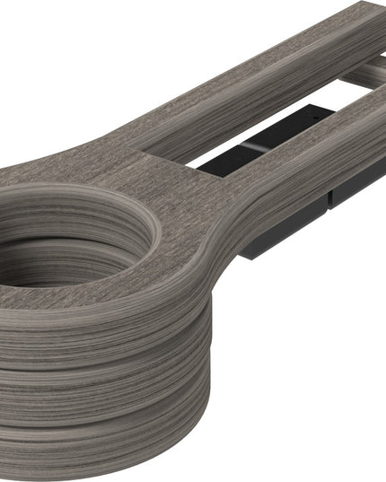 LuxCraft Poly Cup Holder (Coastal Gray & Black) Slide-Out.