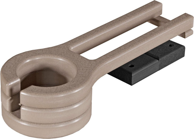LuxCraft Poly Cup Holder (Weatherwood & Black) Slide-Out.