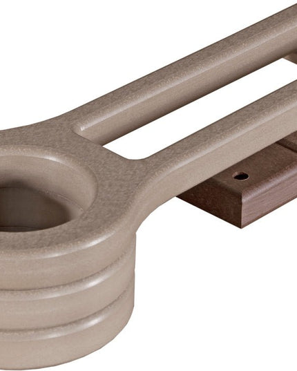 LuxCraft Poly Cup Holder  (Weatherwood & Chestnut Brown) Slide-Out.