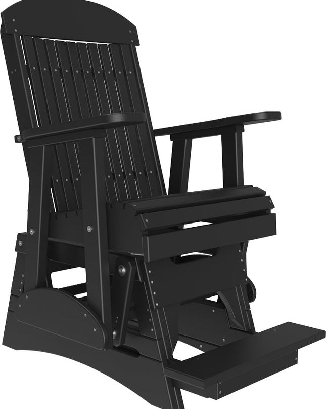 LuxCraft 2 foot Classic Poly Balcony Glider Black