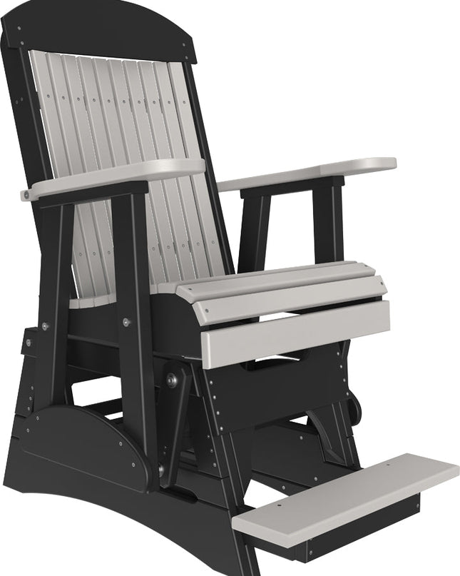 LuxCraft 2 foot Classic Poly Balcony Dove Gray & Black