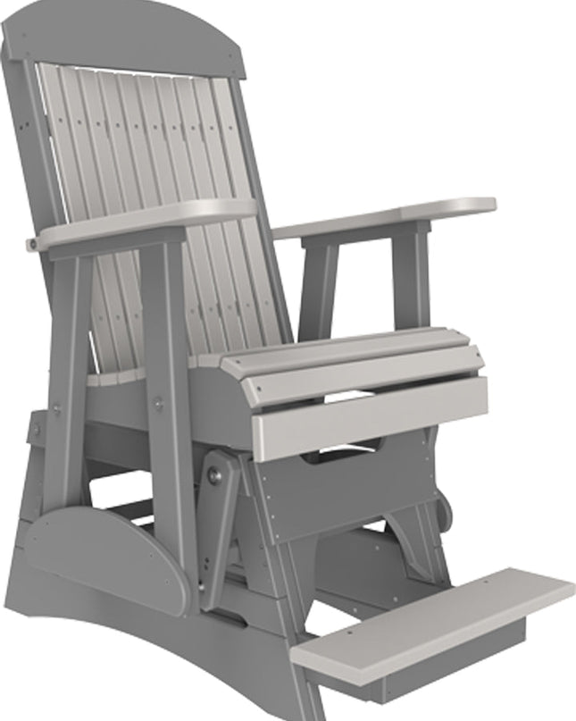 LuxCraft 2 foot Classic Poly Balcony Dove Gray & Slate