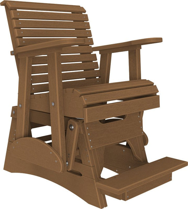 LuxCraft 2 foot Plain Poly Balcony Glider Antique Mahogany