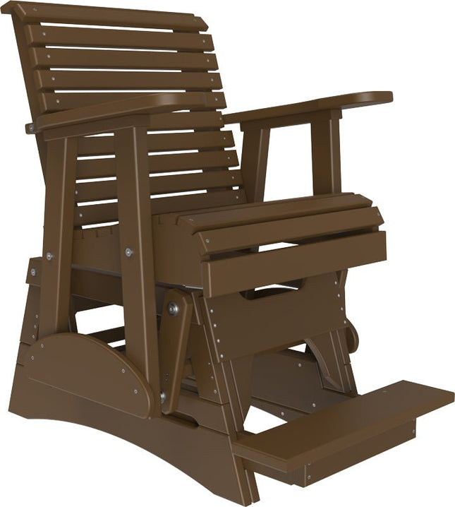 LuxCraft 2 foot Plain Poly Balcony Glider Chestnut Brown
