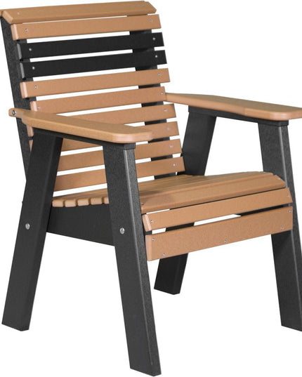 LuxCraft 2 foot Plain Poly Bench Cedar & Black