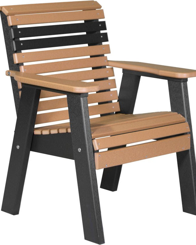 LuxCraft 2 foot Plain Poly Bench Cedar & Black