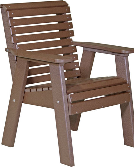 LuxCraft 2 foot Plain Poly Bench Chestnut Brown