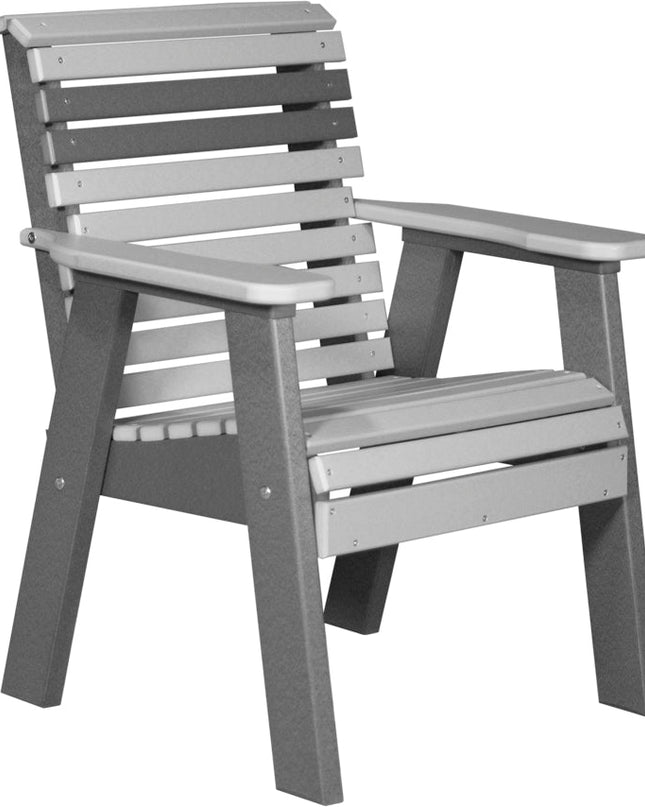 LuxCraft 2 foot Plain Poly Bench Dove Gray & Slate