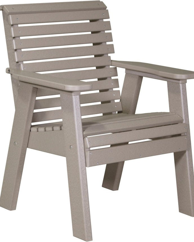 LuxCraft 2 foot Plain Poly Bench Weatherwood