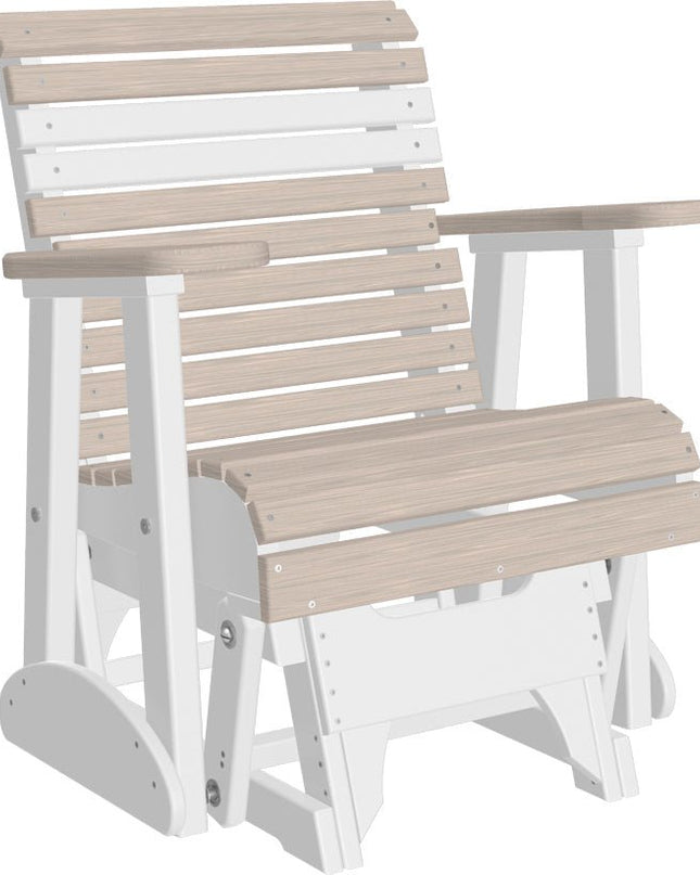 LuxCraft 2 foot Plain Poly Glider Birch & White