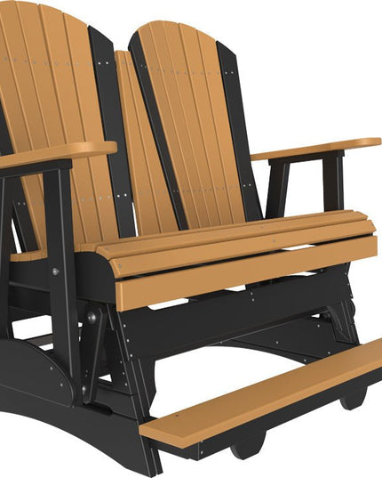 LuxCraft 4 foot Adirondack Poly Balcony Glider Cedar & Black