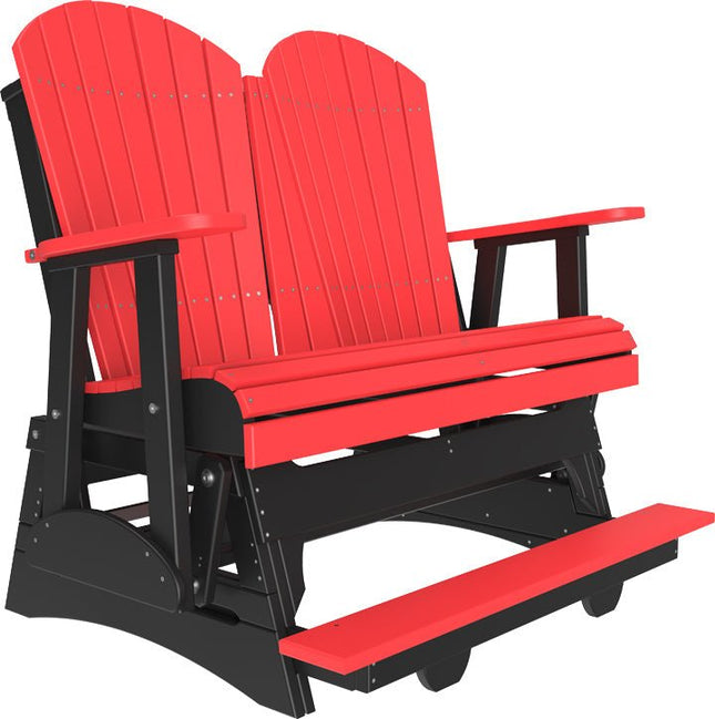 LuxCraft 4 foot Adirondack Poly Balcony Glider Red & Black