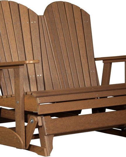 LuxCraft 4 foot Adirondack Poly Glider Antique Mahogany