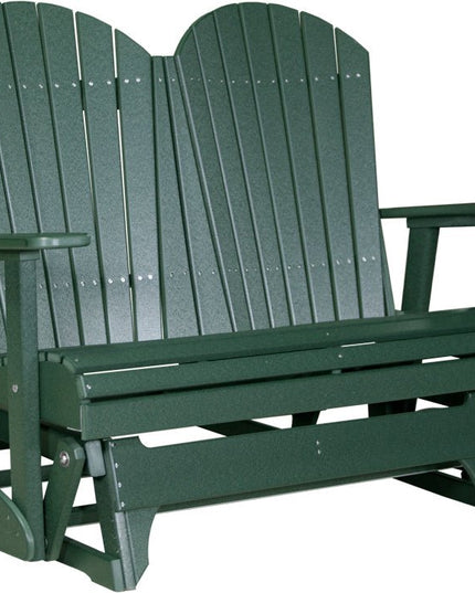 LuxCraft 4 foot Adirondack Poly Glider Green