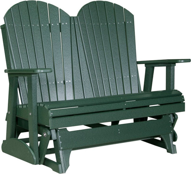 LuxCraft 4 foot Adirondack Poly Glider Green