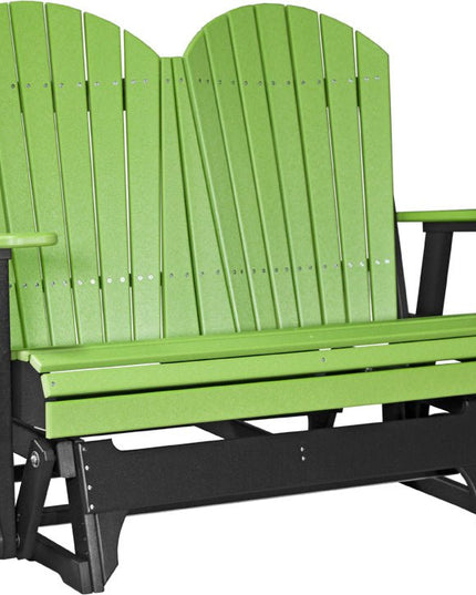 LuxCraft 4 foot Adirondack Poly Glider Lime Green & Black