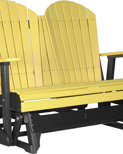 LuxCraft 4 foot Adirondack Poly Glider Yellow & Black