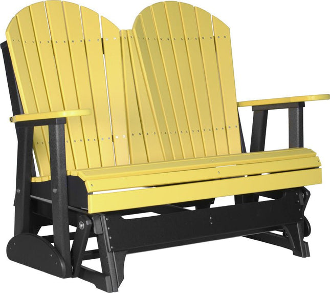 LuxCraft 4 foot Adirondack Poly Glider Yellow & Black
