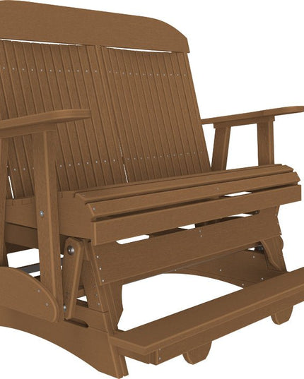 LuxCraft 4 foot Classic Poly Balcony Glider Antique Mahogany