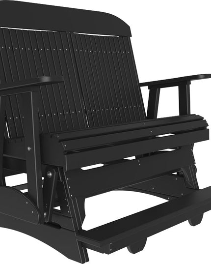 LuxCraft 4 foot Classic Poly Balcony Glider Black