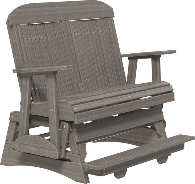 LuxCraft 4 foot Classic Poly Balcony Glider Coastal Gray
