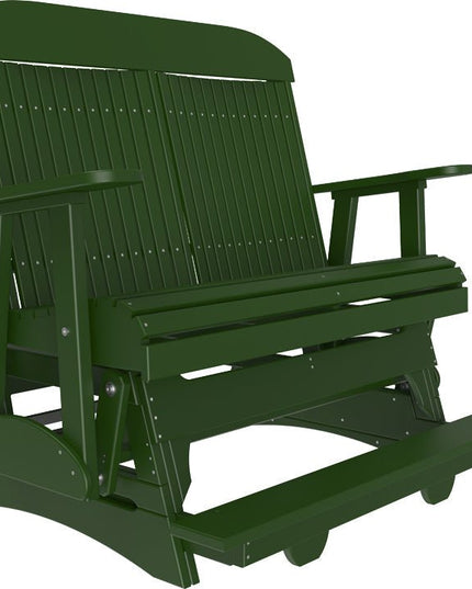 LuxCraft 4 foot Classic Poly Balcony Glider Green