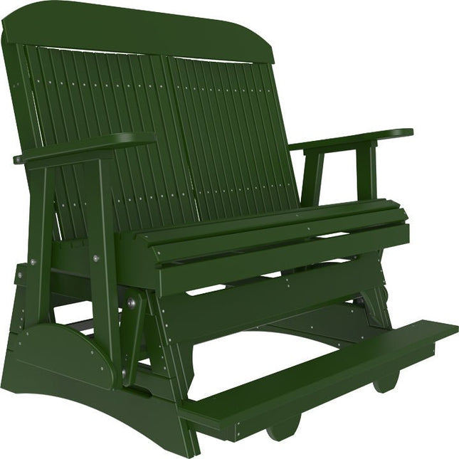 LuxCraft 4 foot Classic Poly Balcony Glider Green
