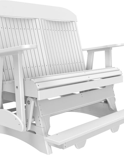 LuxCraft 4 foot Classic Poly Balcony Glider White