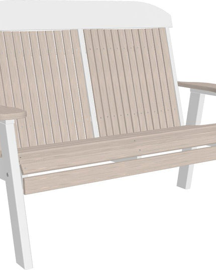 LuxCraft 4 foot Classic Poly Bench Birch & White