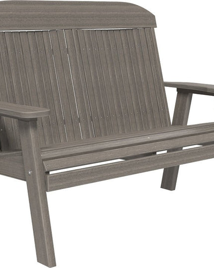 LuxCraft 4 foot Classic Poly Bench Coastal Gray