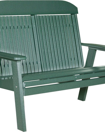 LuxCraft 4 foot Classic Poly Bench Green