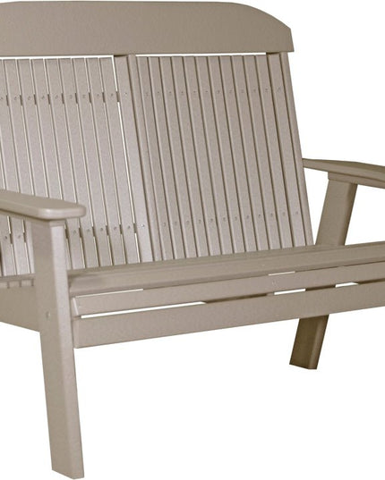 LuxCraft 4 foot Classic Poly Bench Weatherwood