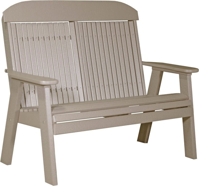LuxCraft 4 foot Classic Poly Bench Weatherwood