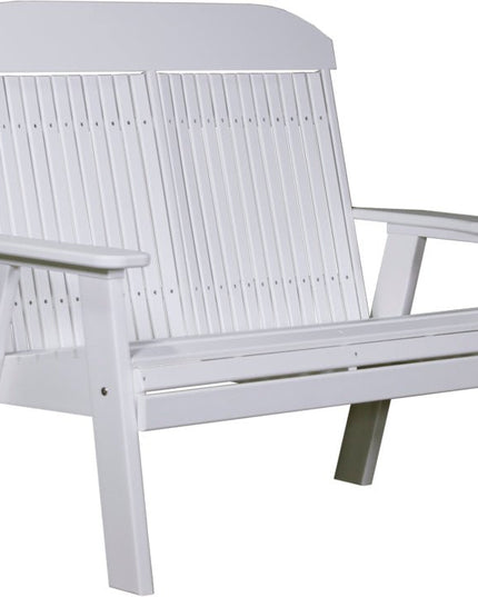 LuxCraft 4 foot Classic Poly Bench White