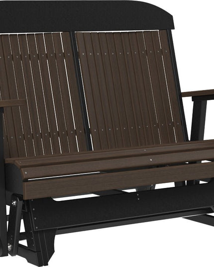 LuxCraft 4 foot Classic Poly Glider Brazilian Walnut & Black