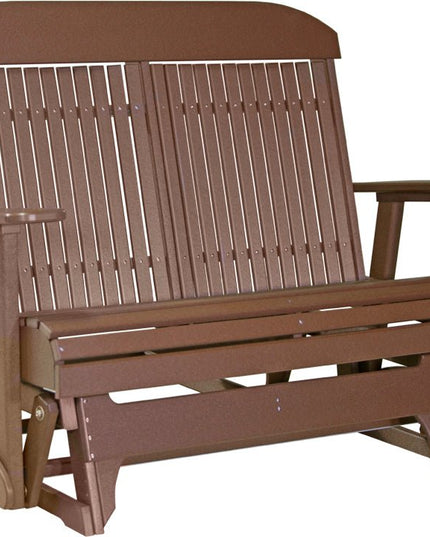 LuxCraft 4 foot Classic Poly Glider Chestnut Brown