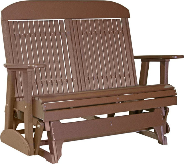 LuxCraft 4 foot Classic Poly Glider Chestnut Brown