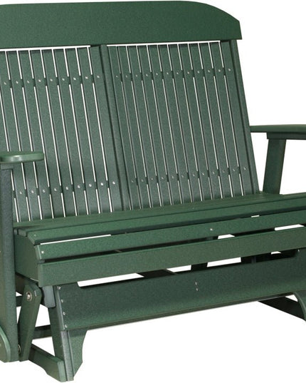 LuxCraft 4 foot Classic Poly Glider Green