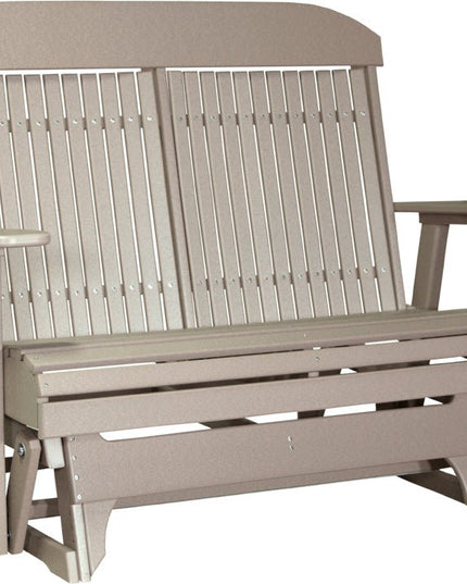 LuxCraft 4 foot Classic Poly Glider Weatherwood
