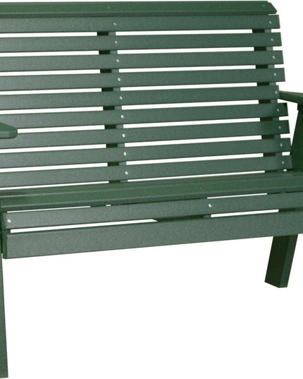 LuxCraft 4 foot Plain Poly Bench Green
