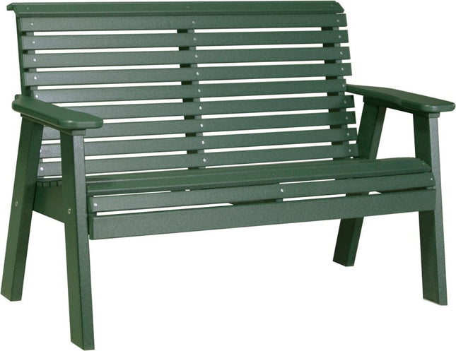 LuxCraft 4 foot Plain Poly Bench Green