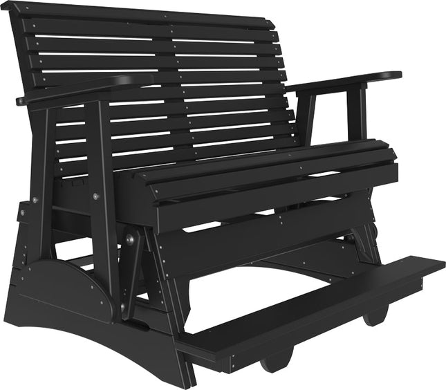 LuxCraft 4 foot Plain Poly Balcony Glider Black