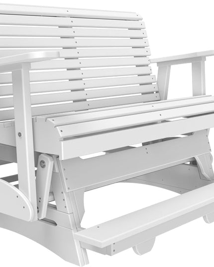 LuxCraft 4 foot Plain Poly Balcony Glider White