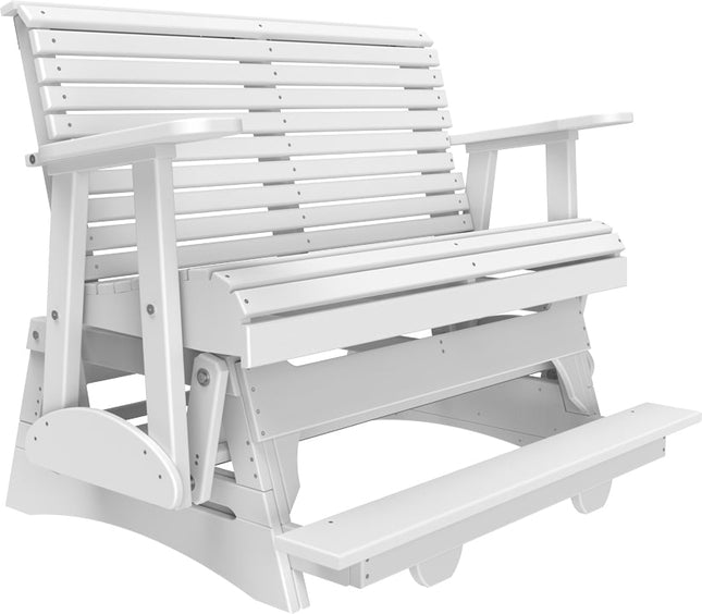 LuxCraft 4 foot Plain Poly Balcony Glider White