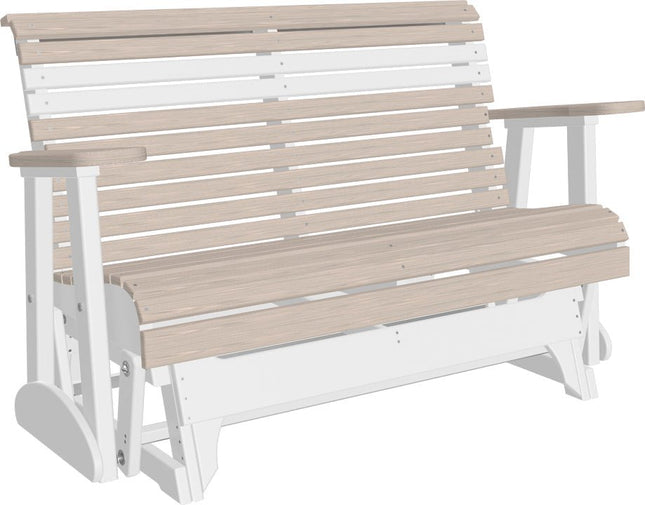 LuxCraft 4 foot Plain Poly Glider Birch & White