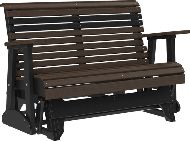 LuxCraft 4 foot Plain Poly Glider Brazilian Walnut & Black