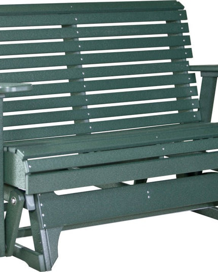LuxCraft 4 foot Plain Poly Balcony Glider Green