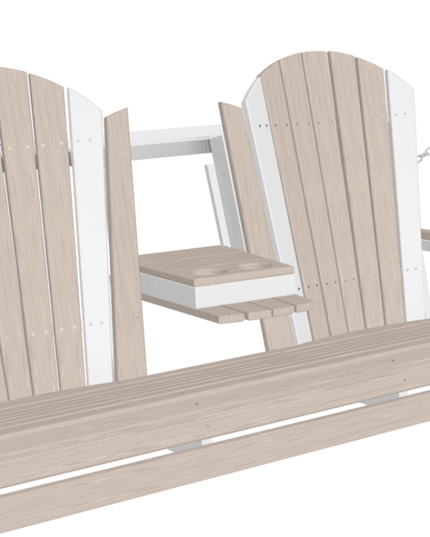 LuxCraft 5' Adirondack Poly Swing (Birch & White)